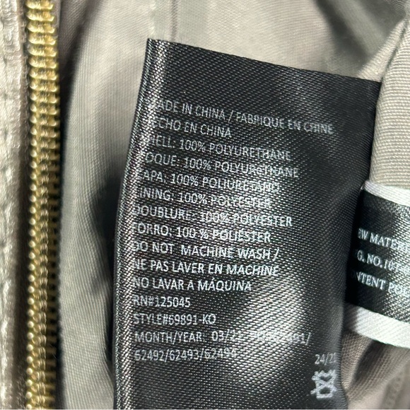 Stone & Co Faux Leather Crossbody Bag Purse Size M Adj Strap Studded Gray‎ Lagom - Picture 11 of 11